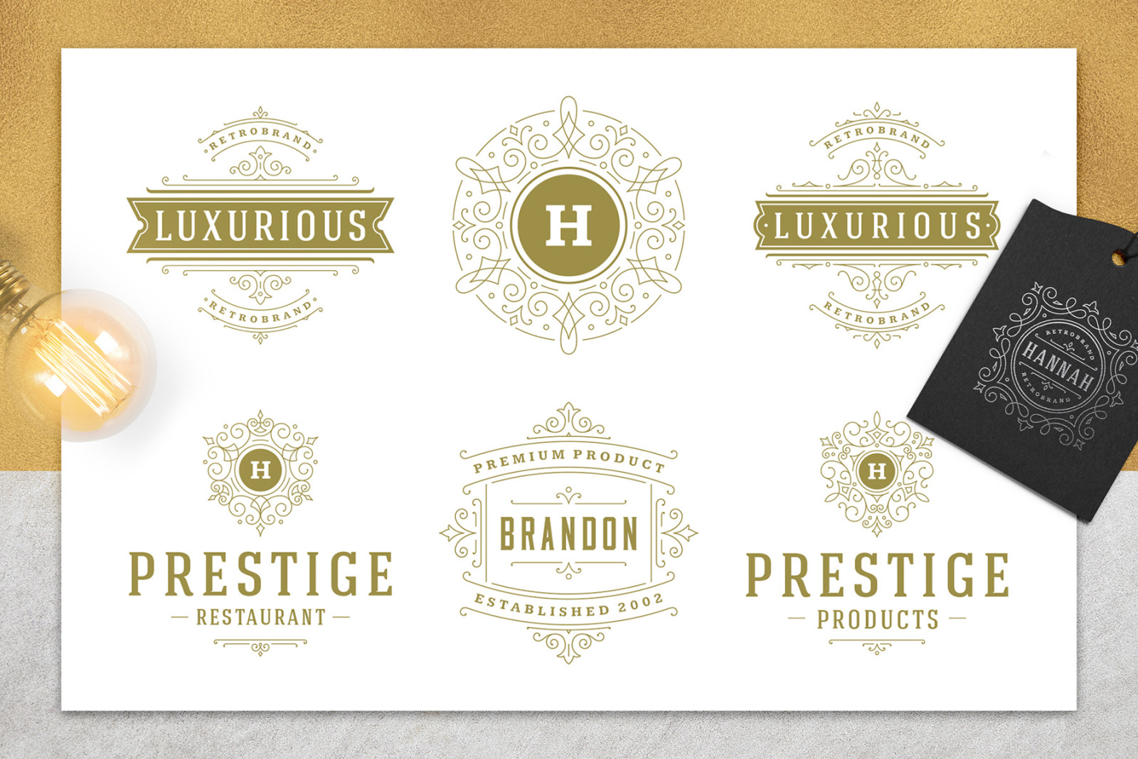 36 Luxury Ornament Logos