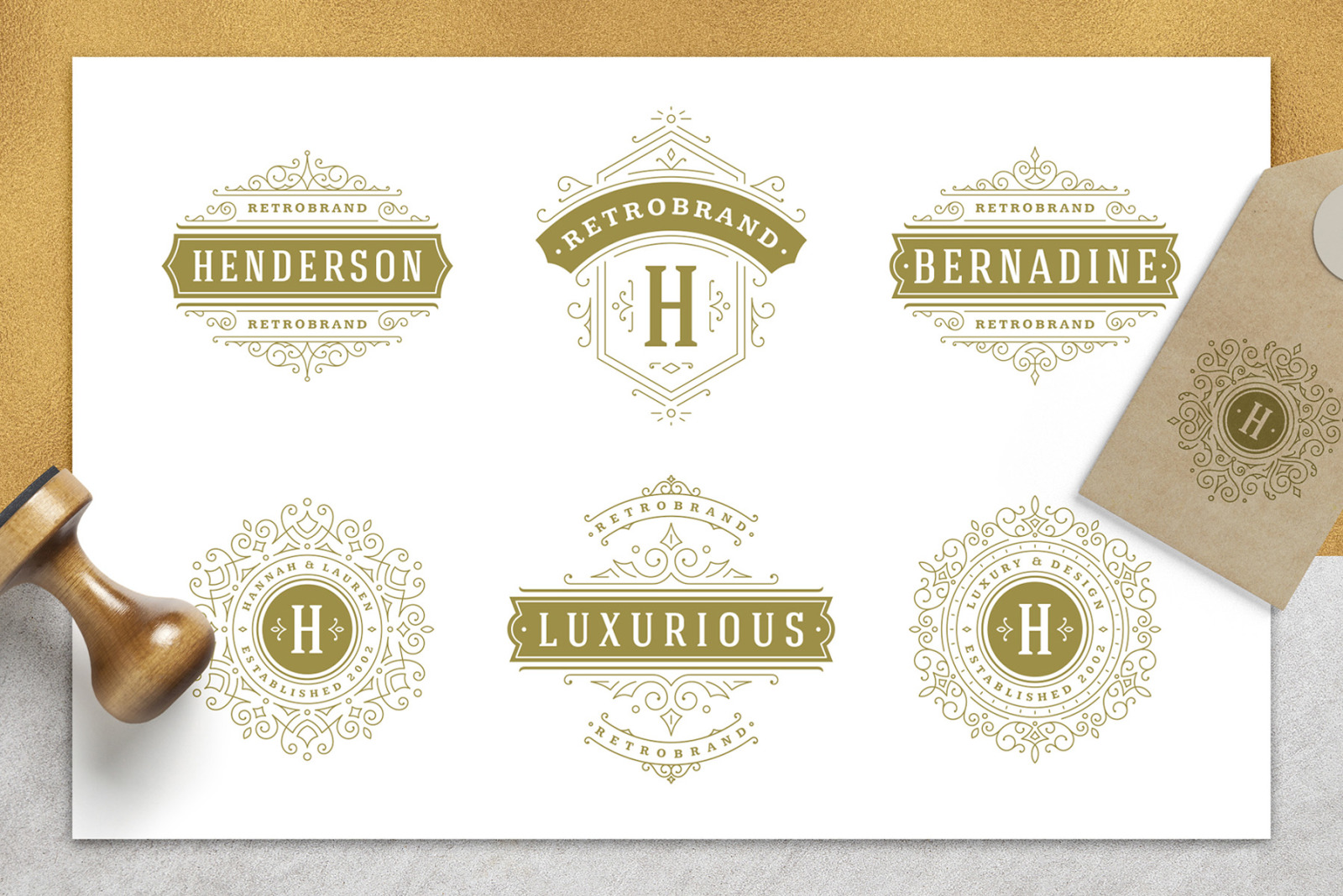 36 Luxury Ornament Logos