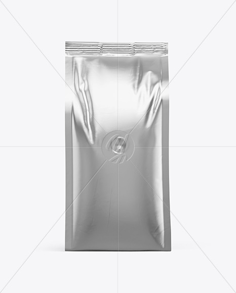 Metallic Coffee Bag Mockup - Front View