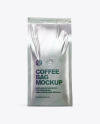 Metallic Coffee Bag Mockup - Front View