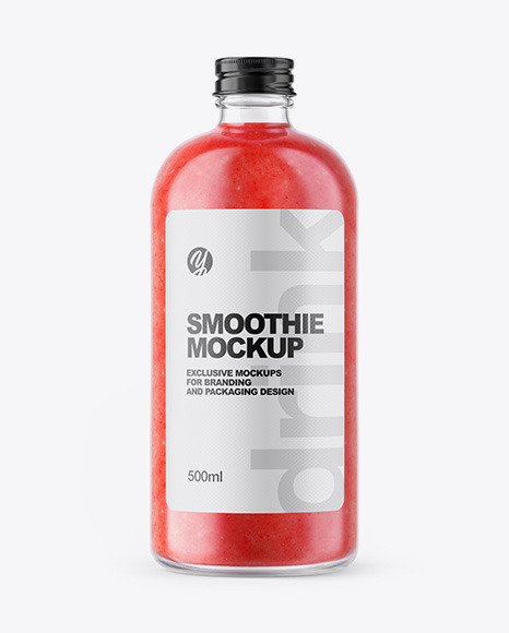 Watermelon Smoothie Bottle Mockup