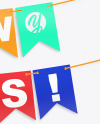 Festive Flags Garland Mockup Festive Flags Garland Mockup