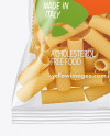 Plastic Bag With Tortiglioni Pasta Mockup