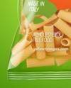 Plastic Bag With Tortiglioni Pasta Mockup