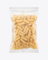 Matte Plastic Bag With Tortiglioni Pasta Mockup