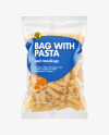 Matte Plastic Bag With Tortiglioni Pasta Mockup