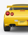 Sport Car Mockup - Back View