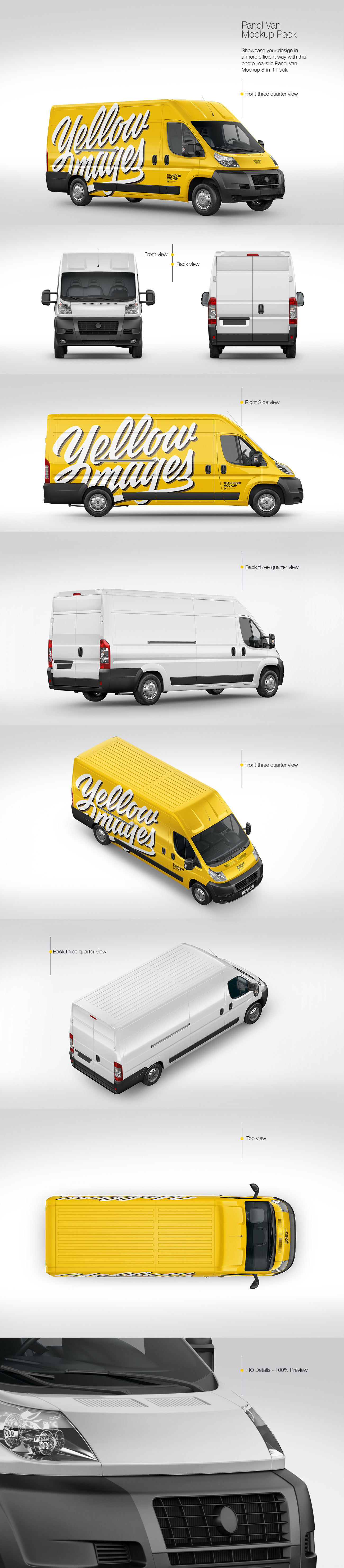 Panel Van Mockup Pack Panel Van Mockup Pack