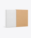 Fabric Hardcover Book With Kraft Cover Mockup