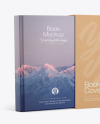 Fabric Hardcover Book With Kraft Cover Mockup