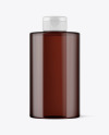 Amber Plastic Bottle Mockup