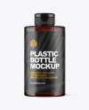 Amber Plastic Bottle Mockup