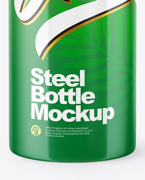 Glossy Water Bottle Mockup