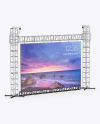 Stage Video Wall Mockup - Half Side View