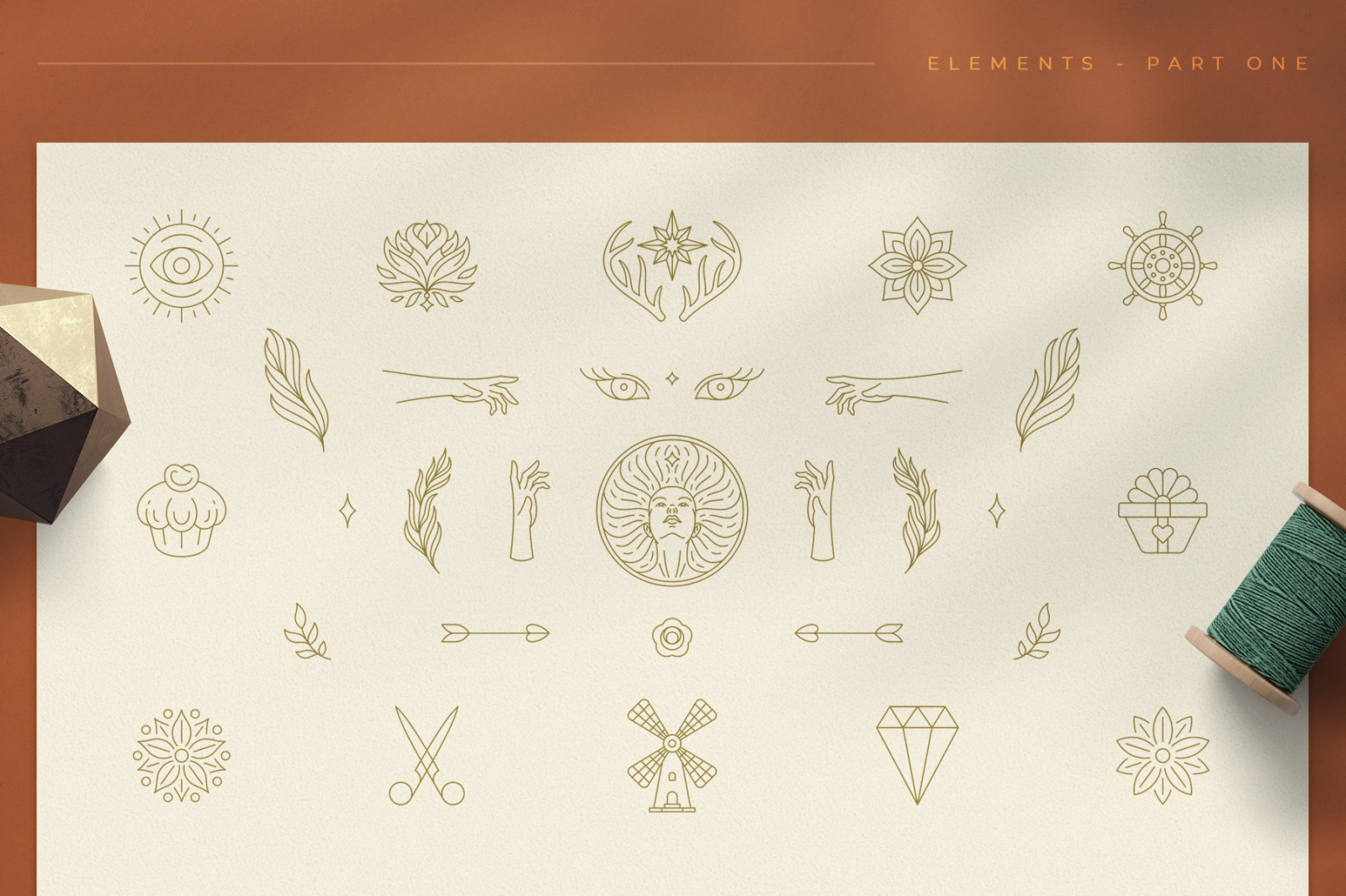 Logo Line Elements Collection Logo Line Elements Collection
