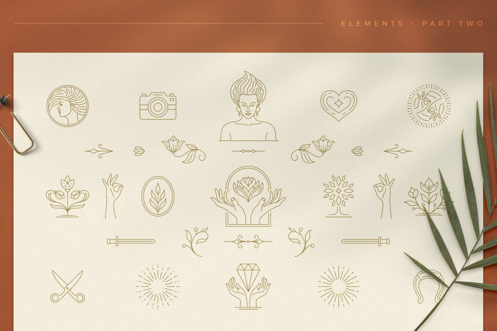 Logo Line Elements Collection Logo Line Elements Collection