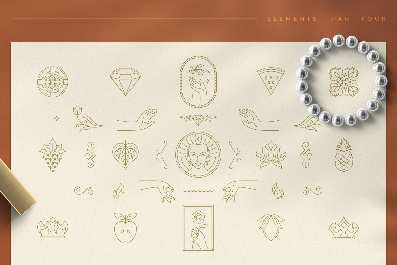 Logo Line Elements Collection Logo Line Elements Collection