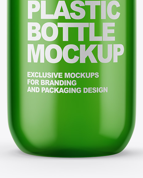 Blue Plastic Bottle Mockup