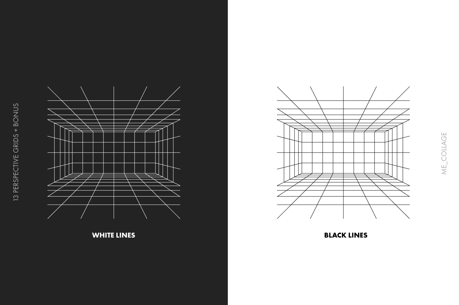 GRID 01 - 13 VECTOR PERSPECTIVE GRIDS GRID 01 - 13 VECTOR PERSPECTIVE GRIDS