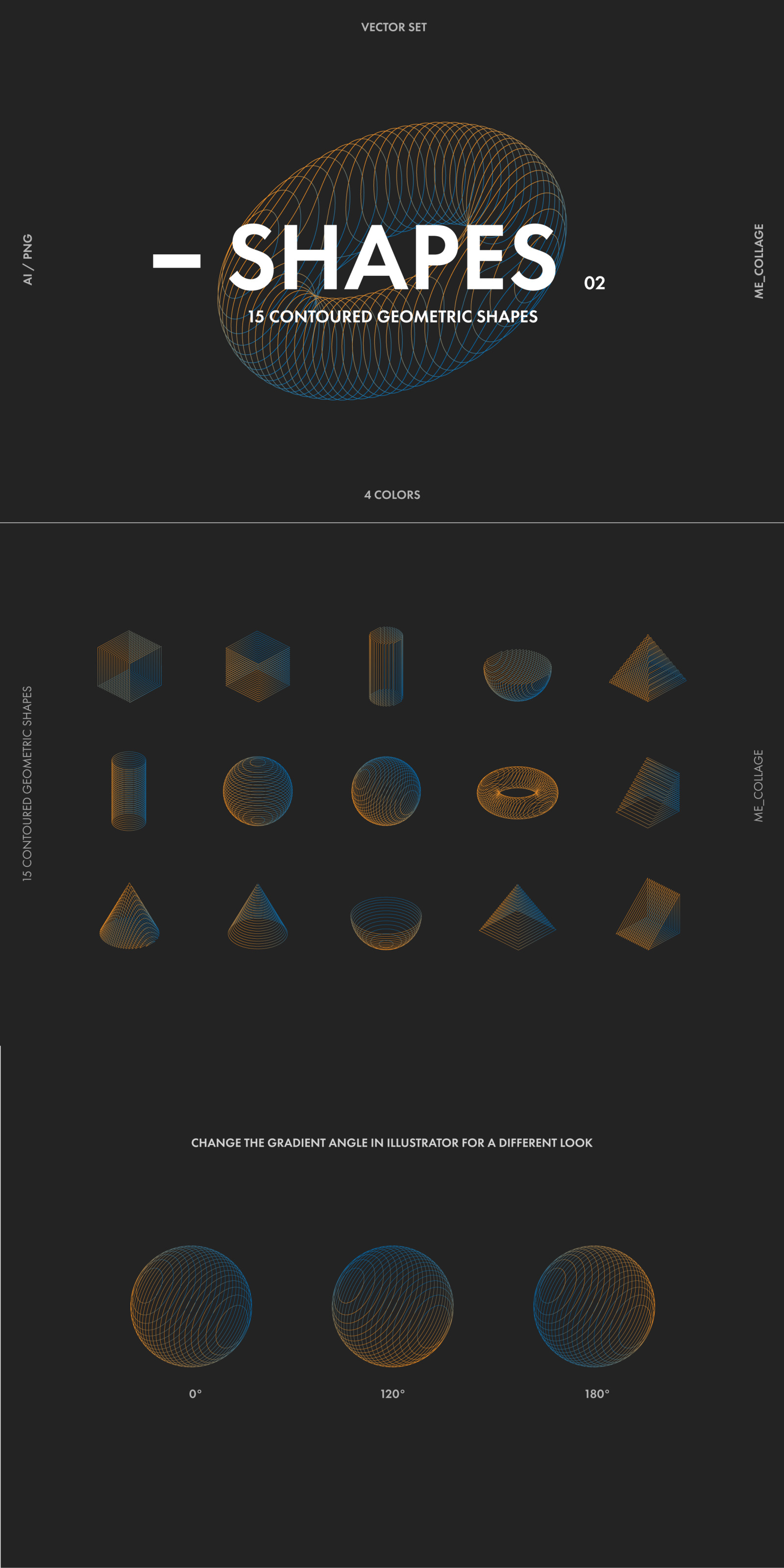 SHAPES 02 - 15 CONTOURED GEOMETRIC SHAPES