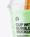 Milk Bubble Tea Cup Mockup