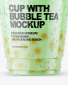 Milk Bubble Tea Cup Mockup