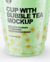 Milk Bubble Tea Cup Mockup