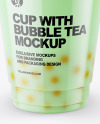 Milk Bubble Tea Cup Mockup