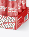 Transparent Pack with 12 Matte Cans Mockup