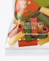 Plastic Bag With Tricolor Tortiglioni Pasta Mockup