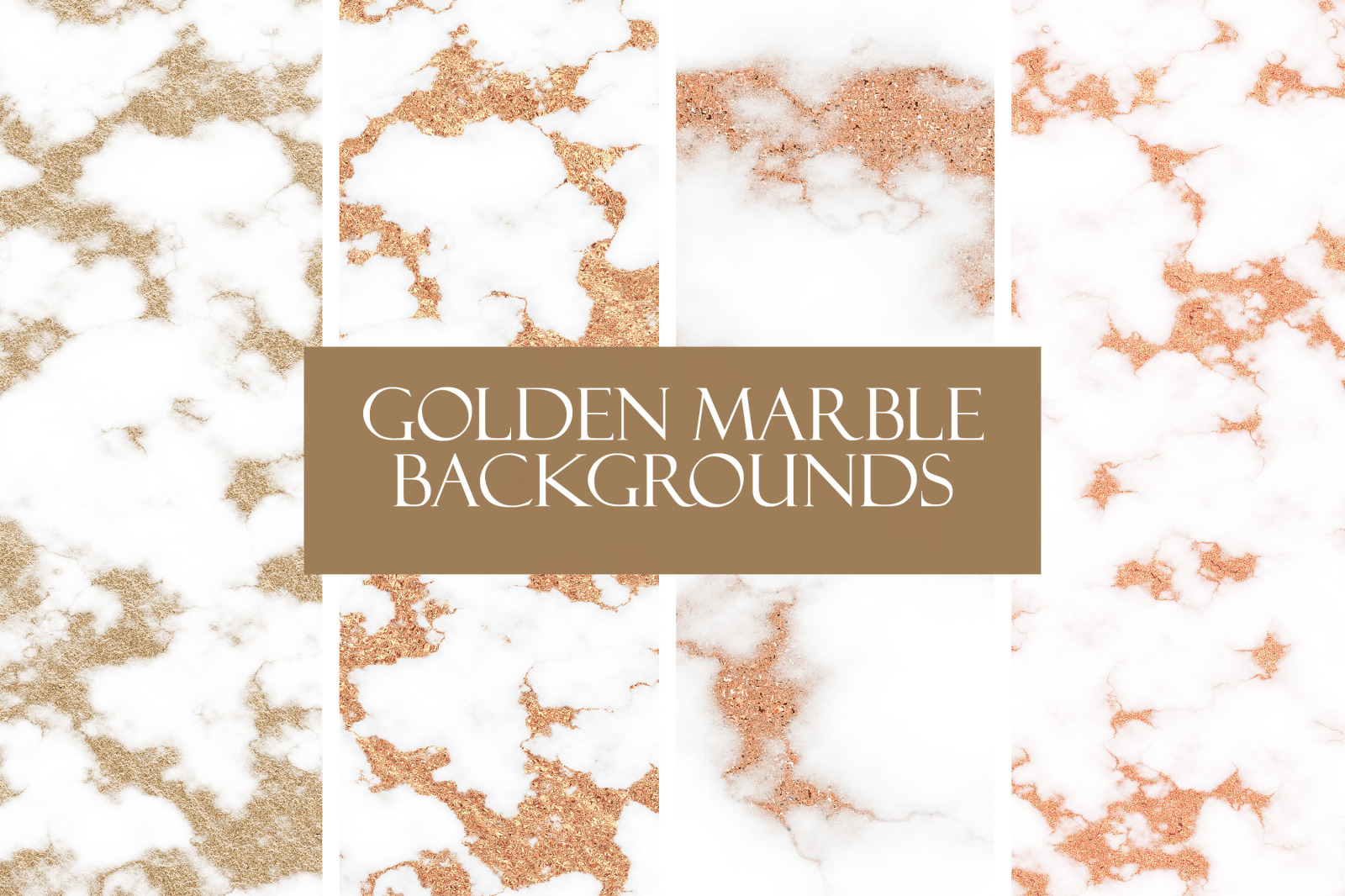 Pretty Marble White &amp; Gold Texture Set