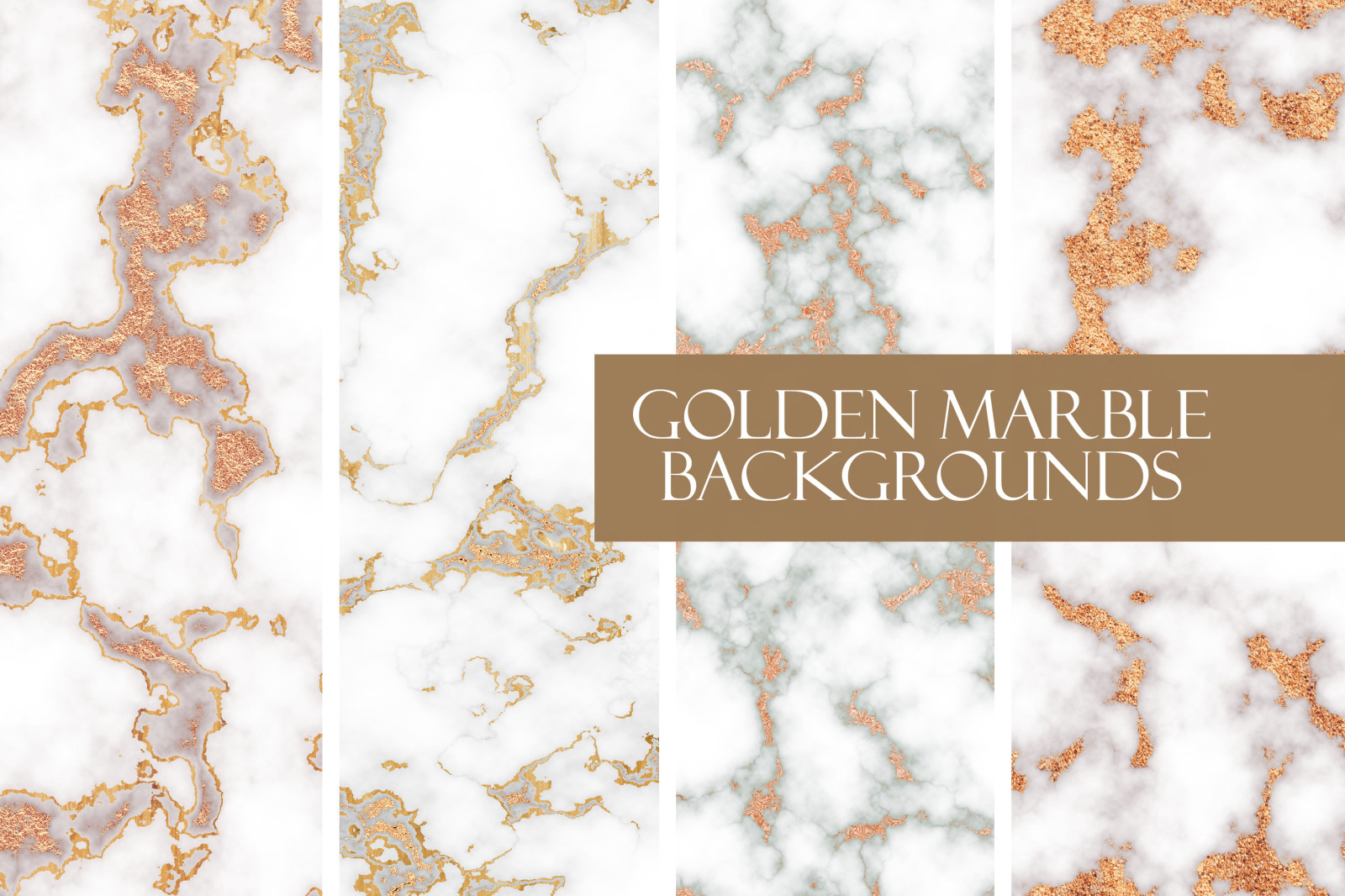 Pretty Marble White &amp; Gold Texture Set