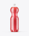 PET Bottle with Pink Grapefruit Drink Mockup