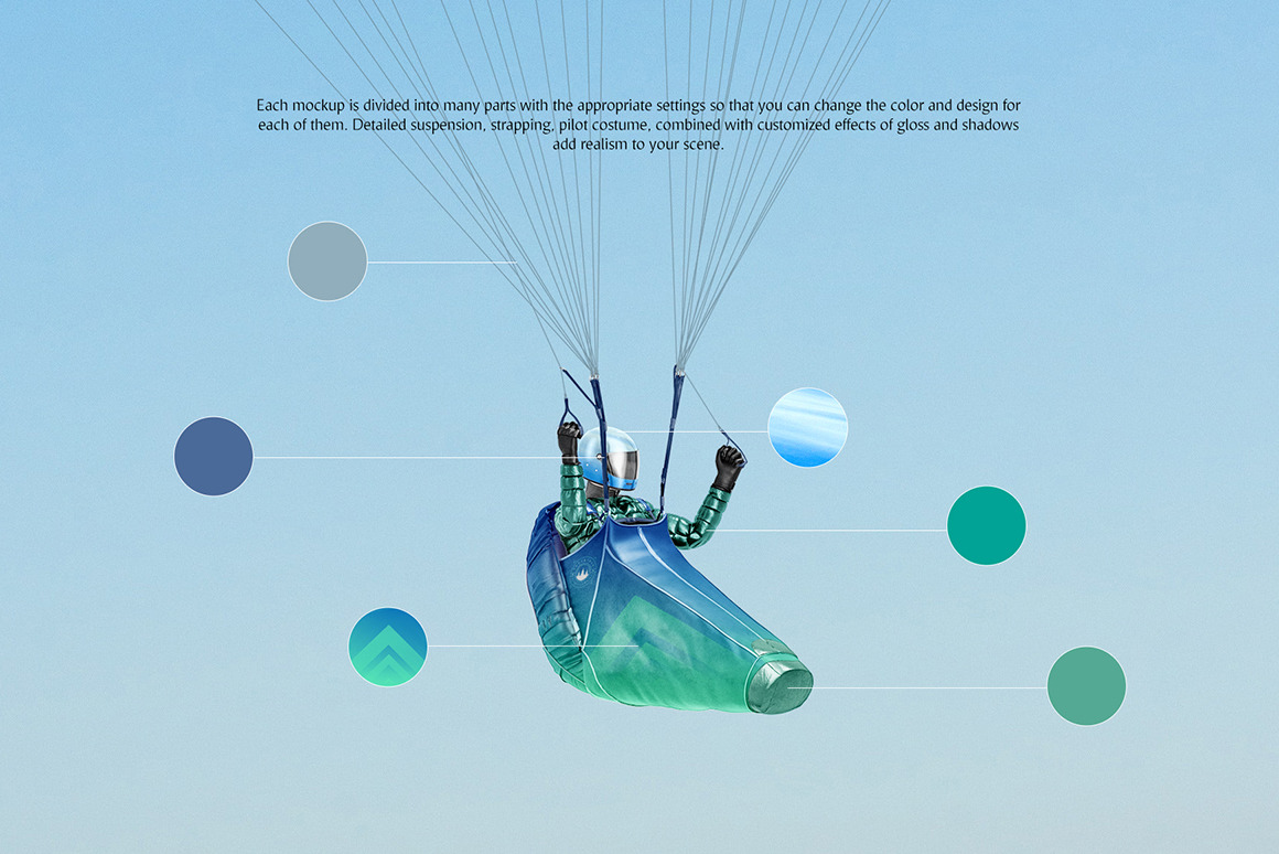 Paraglider Mockups Set