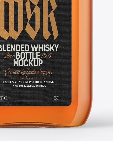 Glass Whisky Bottle Mockup