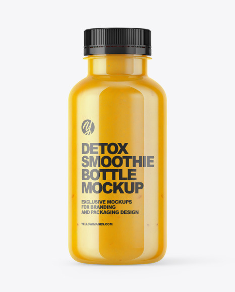 Yellow Smoothie Bottle Mockup