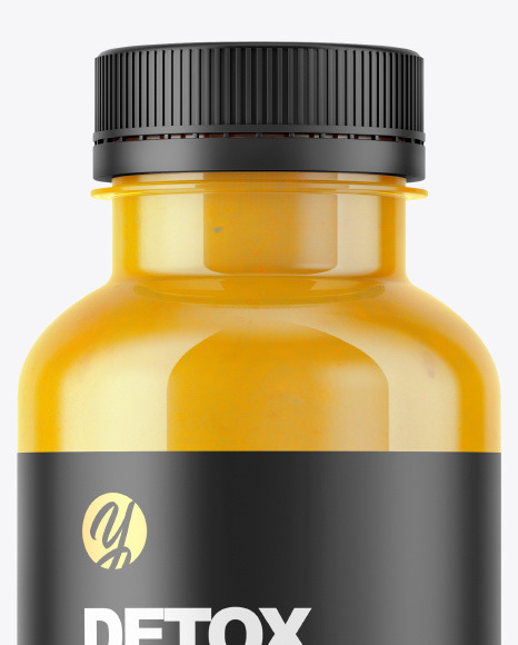 Yellow Smoothie Bottle Mockup