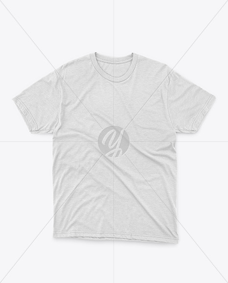 Melange T-Shirt with Round Neck Mockup