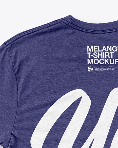 Melange T-Shirt with Round Neck Mockup