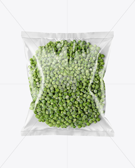 Plastic Bag With Frozen Peas Mockup