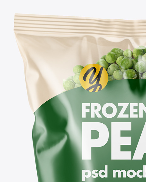 Plastic Bag With Frozen Peas Mockup