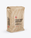 Kraft Food Bag Mockup - Half Side View