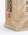 Kraft Food Bag Mockup - Half Side View