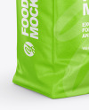 Kraft Food Bag Mockup - Half Side View