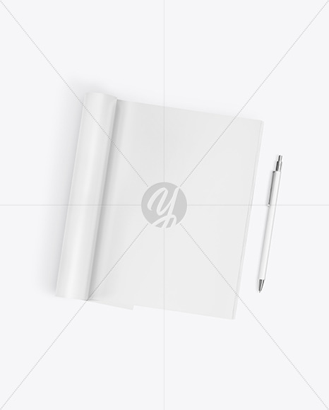 A4 Folded Magazine Mockup