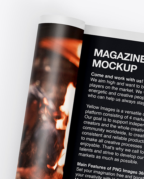 A4 Folded Magazine Mockup