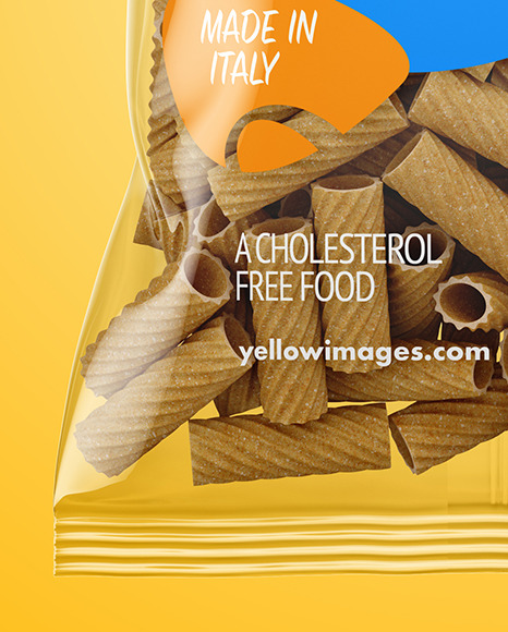 Whole Wheat Tortiglioni Pasta Bag Mockup