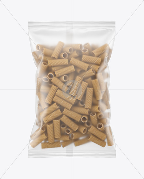 Whole Wheat Tortiglioni Pasta Matte Bag Mockup