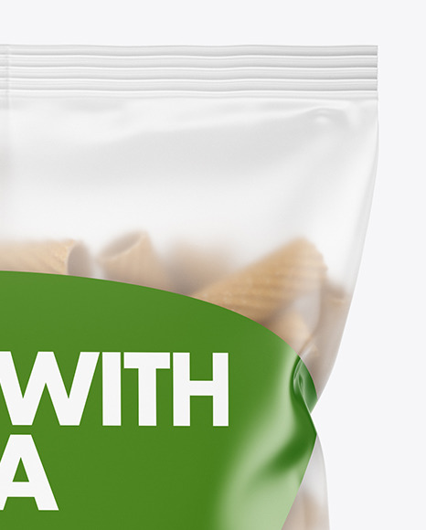 Whole Wheat Tortiglioni Pasta Matte Bag Mockup