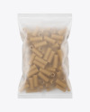 Whole Wheat Tortiglioni Pasta Frosted Bag Mockup